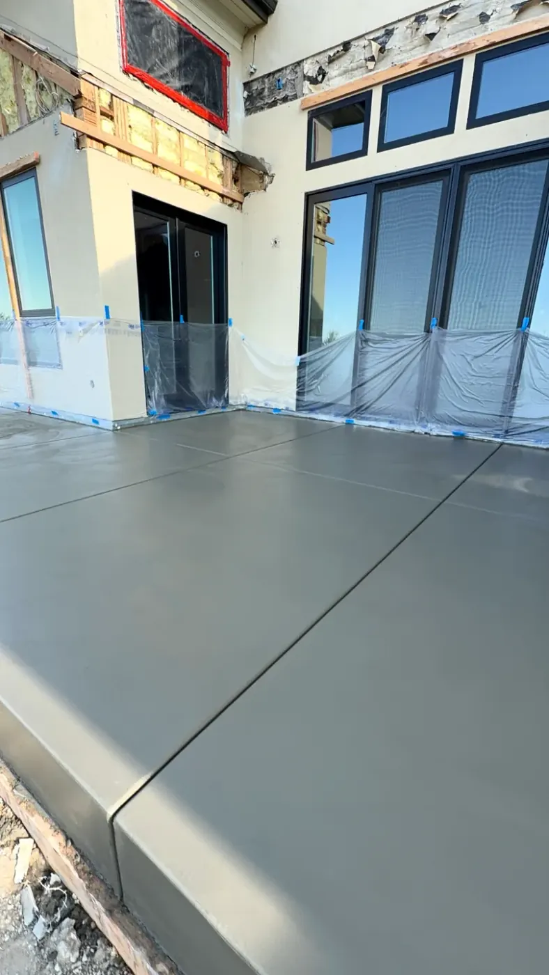 Stamped concrete pool deck installation in Central Valley, CA