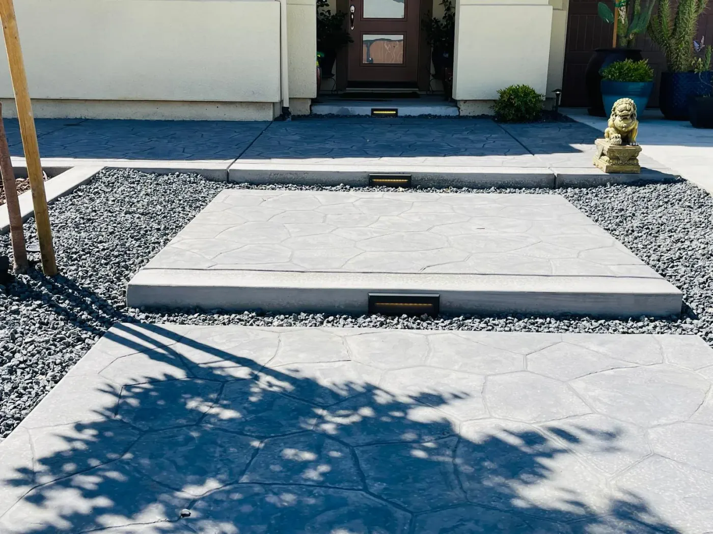 Outdoor concrete patio installation in Turlock, CA